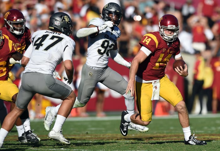 The Jets were taken with Darnold’s play speed against Coloardo in 2016.